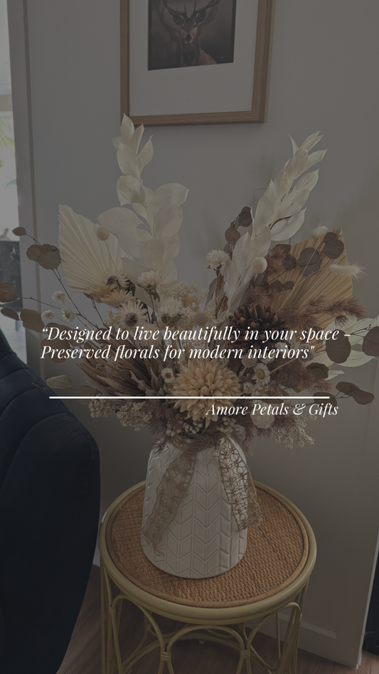 Large preserved flower arrangement