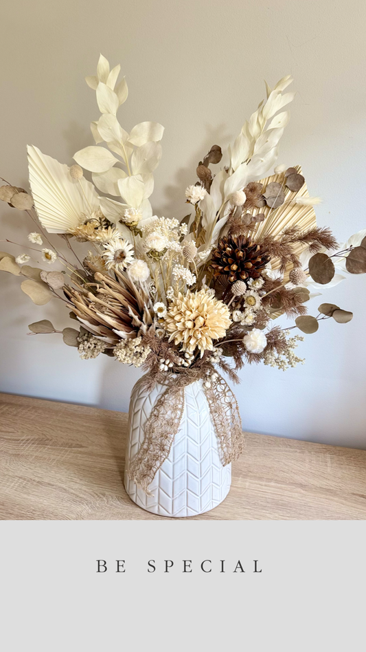 Large preserved flower arrangement